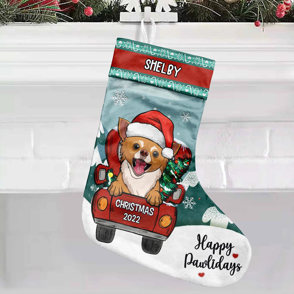 Personalized Loads Of Love Christmas Truck - Christmas Dogs & Cats Christmas Stockings HN290801CHS