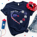 Personalized Mama Bear Patriotic Heart Shirt HM13012301TS