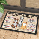 Personalized Remember When Visiting Our House Doormat TL281201DM