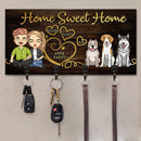 Personalized Home Sweet Home Couple & Dogs Key Holder Key Hanger HM17012301KH