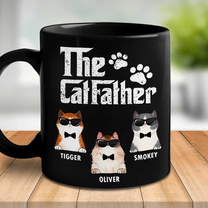 Personalized Cat Father - Gift For Dad Mug HM261201MG