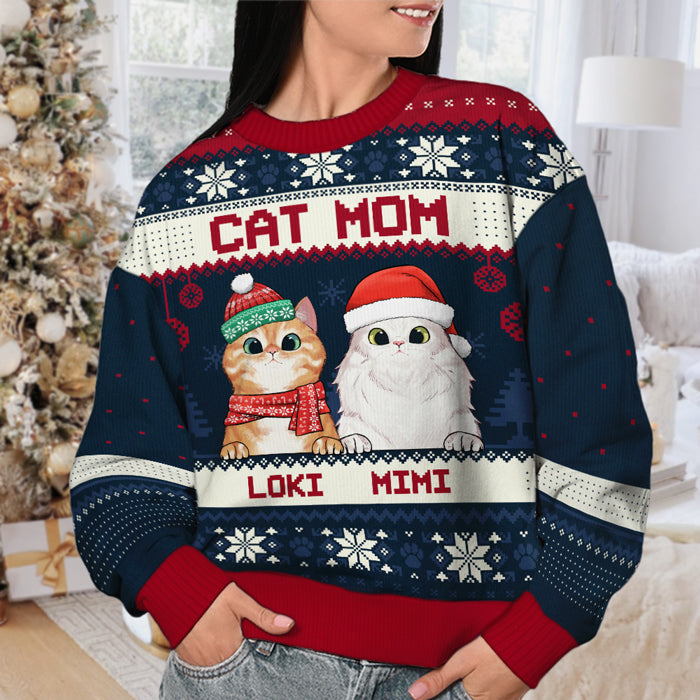 Personalized Cat Mom Cat/Dad Christmas Sweatshirt HM121001SS
