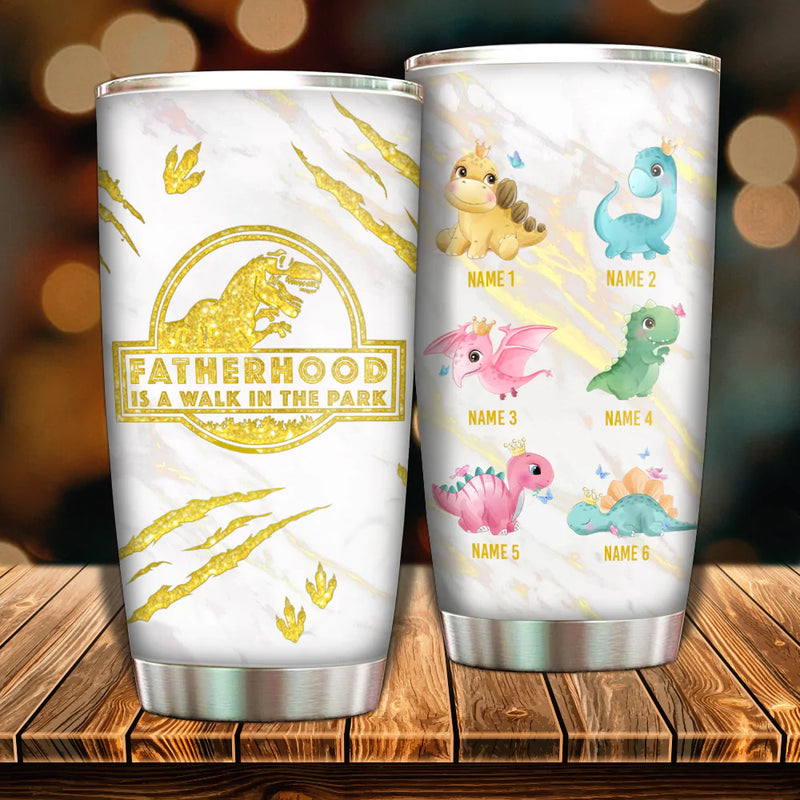 Personalized Fatherhood Is A Walk In The Park Stainless Steel Tumbler TL291201SSF