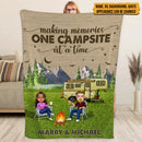 Personalized Together We Build A Life We Loved Camping Sherpa Fleece Blanket TL031001BF