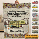 Personalized Welcome To Our Campsite Camping Sherpa Fleece Blanket TL061001BF