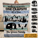 Personalized Home Is Where You Park It Camping Sherpa Fleece Blanket TL041001BF