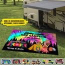 Personalized Stay Trippy Little Hippie Camping Patio Mat HM260901RG