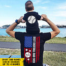 Best Football Dad Ever American Flag Football T-Shirt TL160902TS