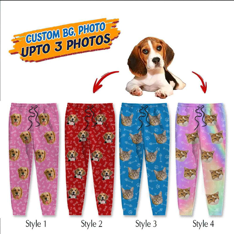 Personalized Custom Photo Dog Cat Sweatpants TL261101SP