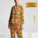 Personalized Custom Photo Dog Cat Face St Patrick's Day Pajamas HM12012302PJ