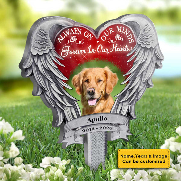 Personalized Always On Our Minds, Forever In Our Hearts Acrylic Garden Stake HM281201AGS