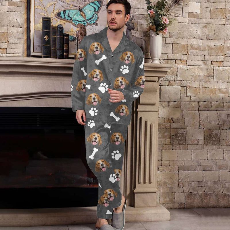 Personalized Custom Photo Dog Cat With Accessories Pattern Pet Pajamas TL171101PJ