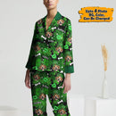 Personalized Custom Photo Dog Cat Face St Patrick's Day Pajamas HM12012301PJ