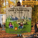 Personalized Together We Build A Life We Loved Camping Sherpa Fleece Blanket TL031001BF
