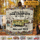 Personalized Welcome To Our Campsite Camping Sherpa Fleece Blanket TL061001BF