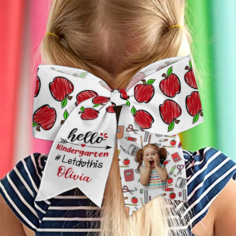 Upload Photo Personalized Welcome Back To School Hairbow TL090802Y