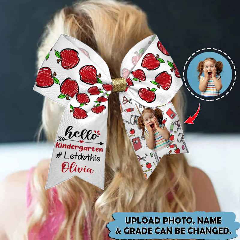 Upload Photo Personalized Welcome Back To School Hairbow TL090802Y