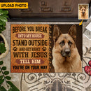 Upload Photo Before You Break Into My House Doormat HN101001DM