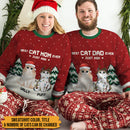 Personalized Best Cat Mom & Cat Dad Ever Christmas Sweatshirt HN151001SS