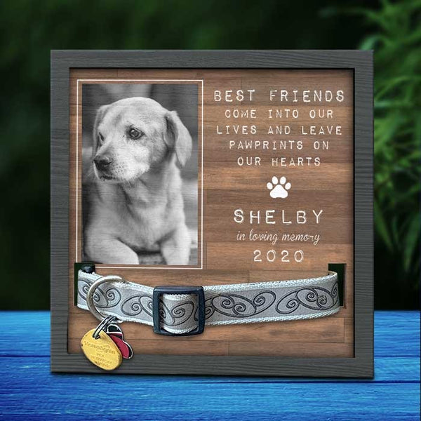 Personalized Best Friends Come Into Our Lives And Leave Pawprints On Our Hearts Memorial Pet Loss Sign HN281201MLS