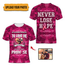 Upload Photo Breast Cancer Awareness He Kept That Promise Shirt HN011001TS