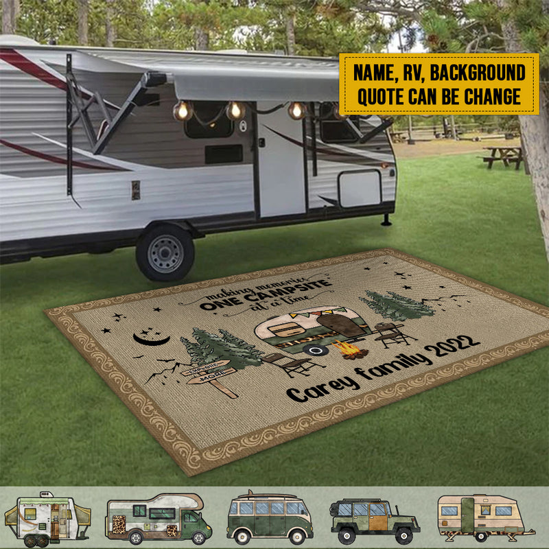 Personalized Welcome To Our Campsite Patio Mat TL050901RG