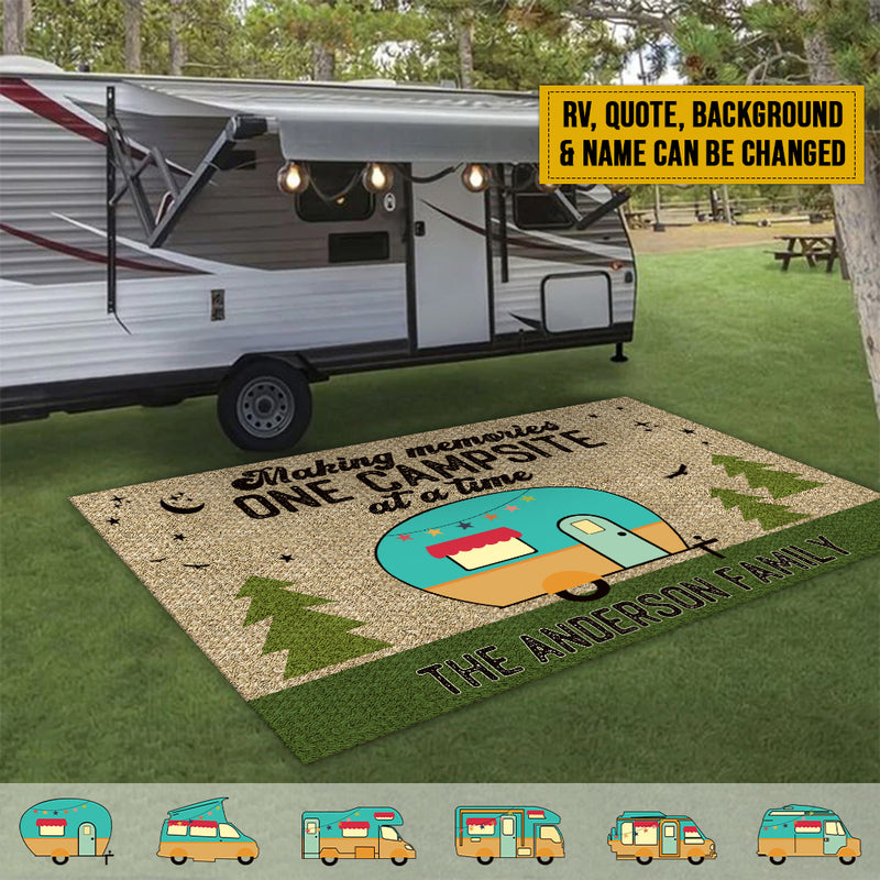 Personalized Campsite Family Camping Patio Mat HN220901RG