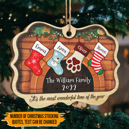 Personalized Christmas Stockings Hanging Christmas Ornament HN291001OW