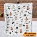 Personalized Clipart Cat Upload Photo Sherpa Fleece Blanket HN120901BF