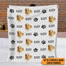 Personalized Clipart Cat Upload Photo Sherpa Fleece Blanket HN120901BF