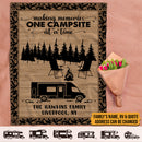 Personalized Happy Campers Camping Sherpa Fleece Blanket HN071002BF