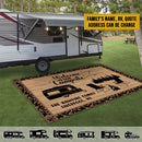 Personalized Happy Campers Patio Mat HN200801RG