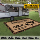 Personalized Happy Campers Patio Mat HN200801RG