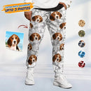 Personalized Custom Photo Camo Background Dog Sweatpants HN301101SP