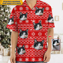 Custom Photo Cat Christmas High Quality Unisex Hawaiian Shirt For Men And Women HN071001Y