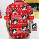 Custom Photo Cat Christmas High Quality Unisex Hawaiian Shirt For Men And Women HN071001Y