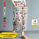 Personalized Custom Photo Dog Cat Christmas Casual Women Lounge Elastic Waist Pants HN011101EP