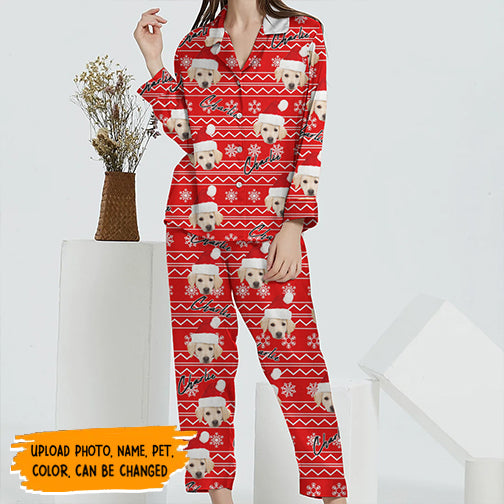 Personalized Custom Photo Christmas Dog/Cat Pajamas HN261001PJ