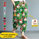 Personalized Custom Photo Christmas Dog Casual Women Lounge Elastic Waist Pants HN011102EP