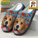 Personalized Custom Photo Dog Cat Plush Slippers HN171101S