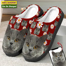 Personalized Custom Photo Dog Cat Plush Slippers HN171101S