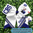 Upload Photo Personalized Softball Baseball Cheer Hairbow HN110801HB