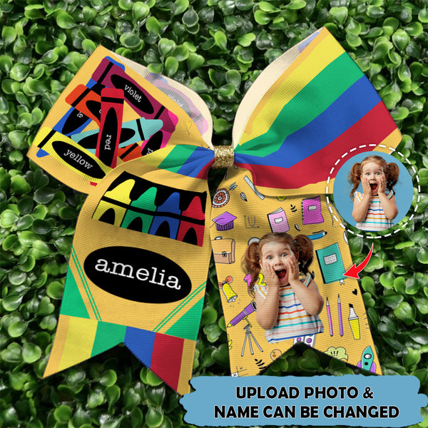 Upload Photo Personalized Back To School Hairbow TL100802Y