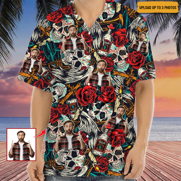 Day Of The Dead Upload Photo High Quality Unisex Hawaiian Shirt For Men And Women HN290703A