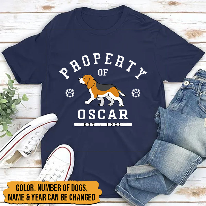 Personalized Dog Property Shirt HN101001TS