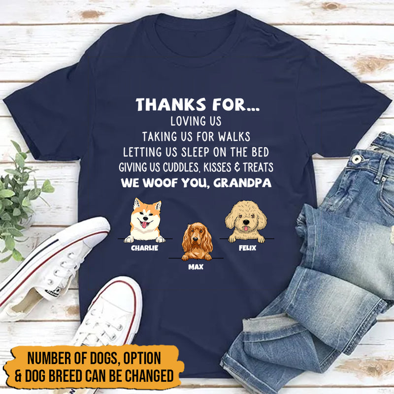 Personalized Dog Thanks For Shirt HN141001TS