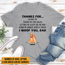 Personalized Dog Thanks For Shirt HN141001TS
