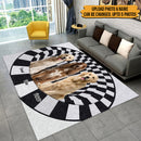 Personalized Custom Photo Dog With 3D Bottomless Hole Shaggy Rug HN191001Y