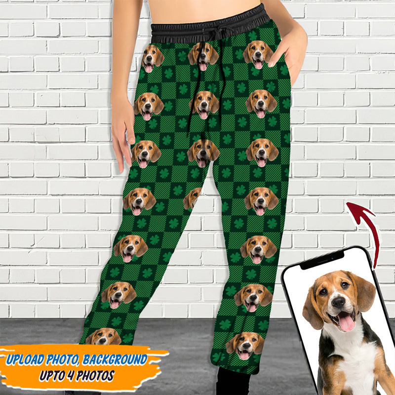 Personalized Custom Photo Dog Cat St Patrick's Day Sweatpants HN11012301SP