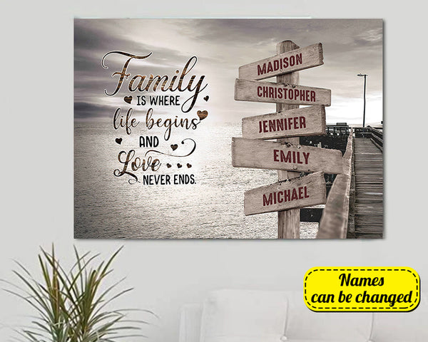 Personalized Family Name Custom Canvas TL080901CV